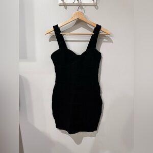 Vintage 00’s H&M Black Bandage Sweetheart Mini Dress